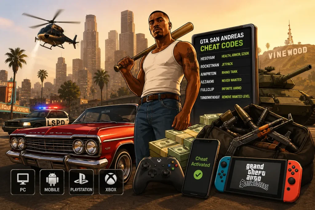 GTA San Andreas Cheat Codes intro
