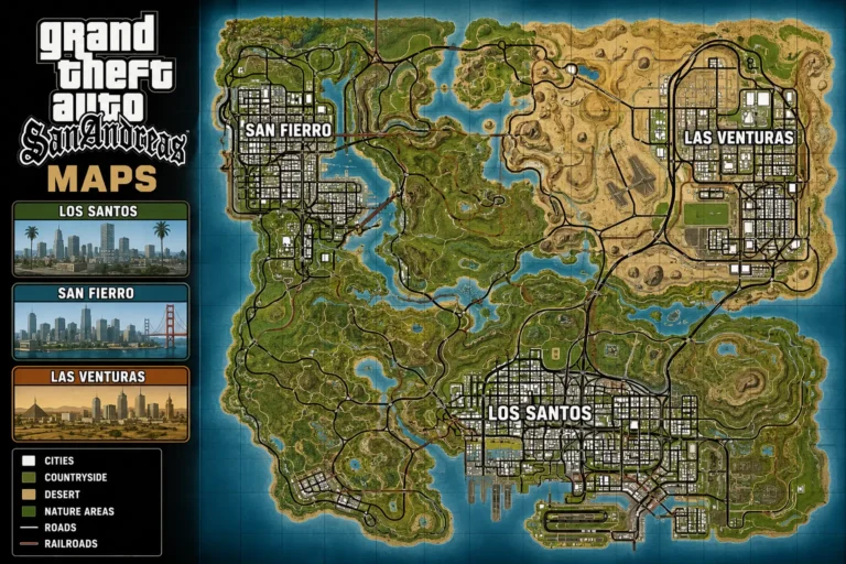 GTA San Andreas Maps feature image