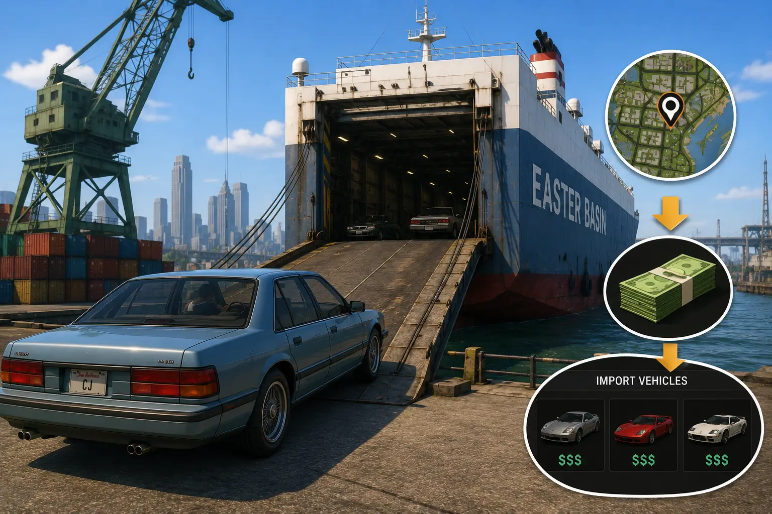 GTA San Andreas Vehicles for Exports & Imports